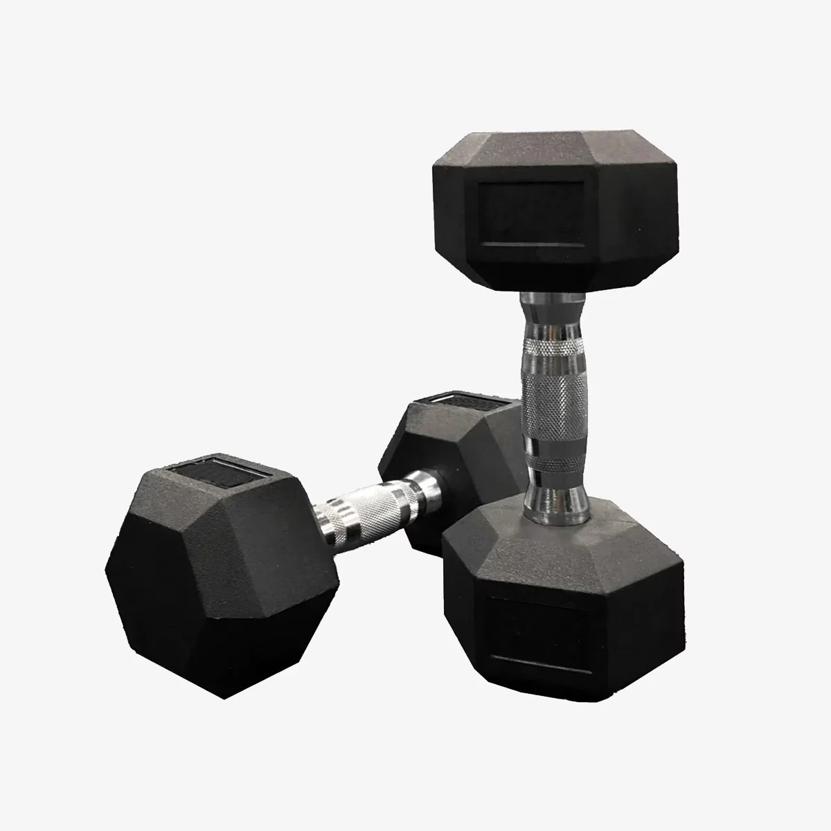 RUBBER HEX DUMBBELLS