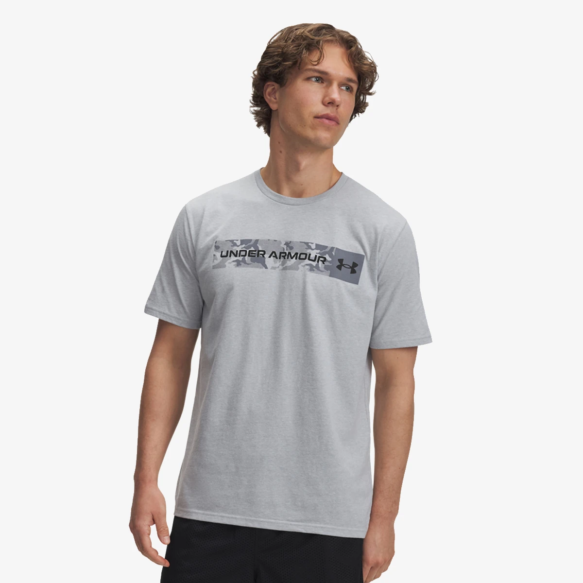 UA CAMO CHEST STRIPE SS