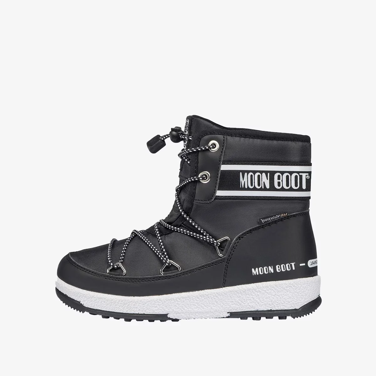 MOON BOOT JR BOY MID WP 2 BLACK