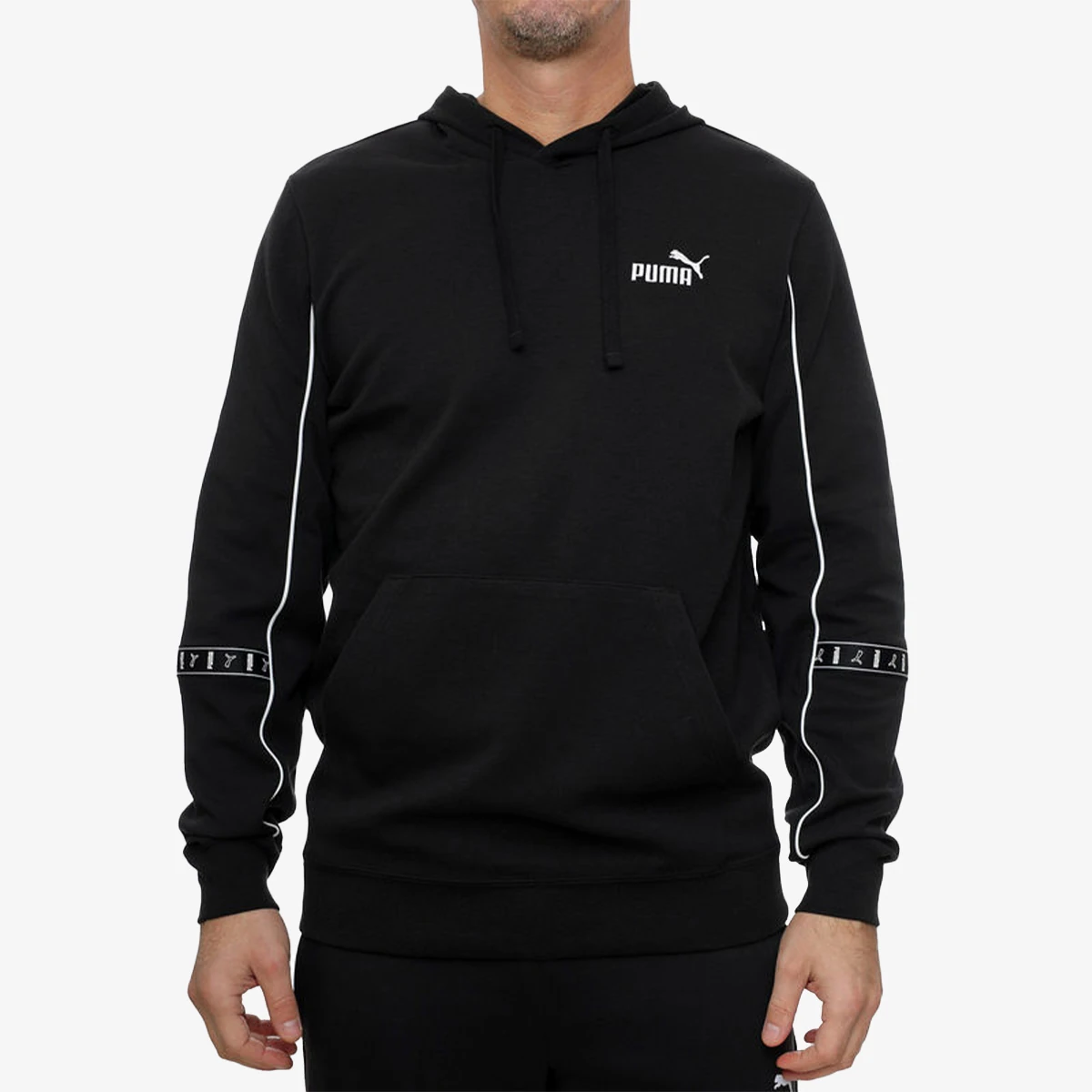 PUMA ESS TAPE LAYOUT HOODIE DK