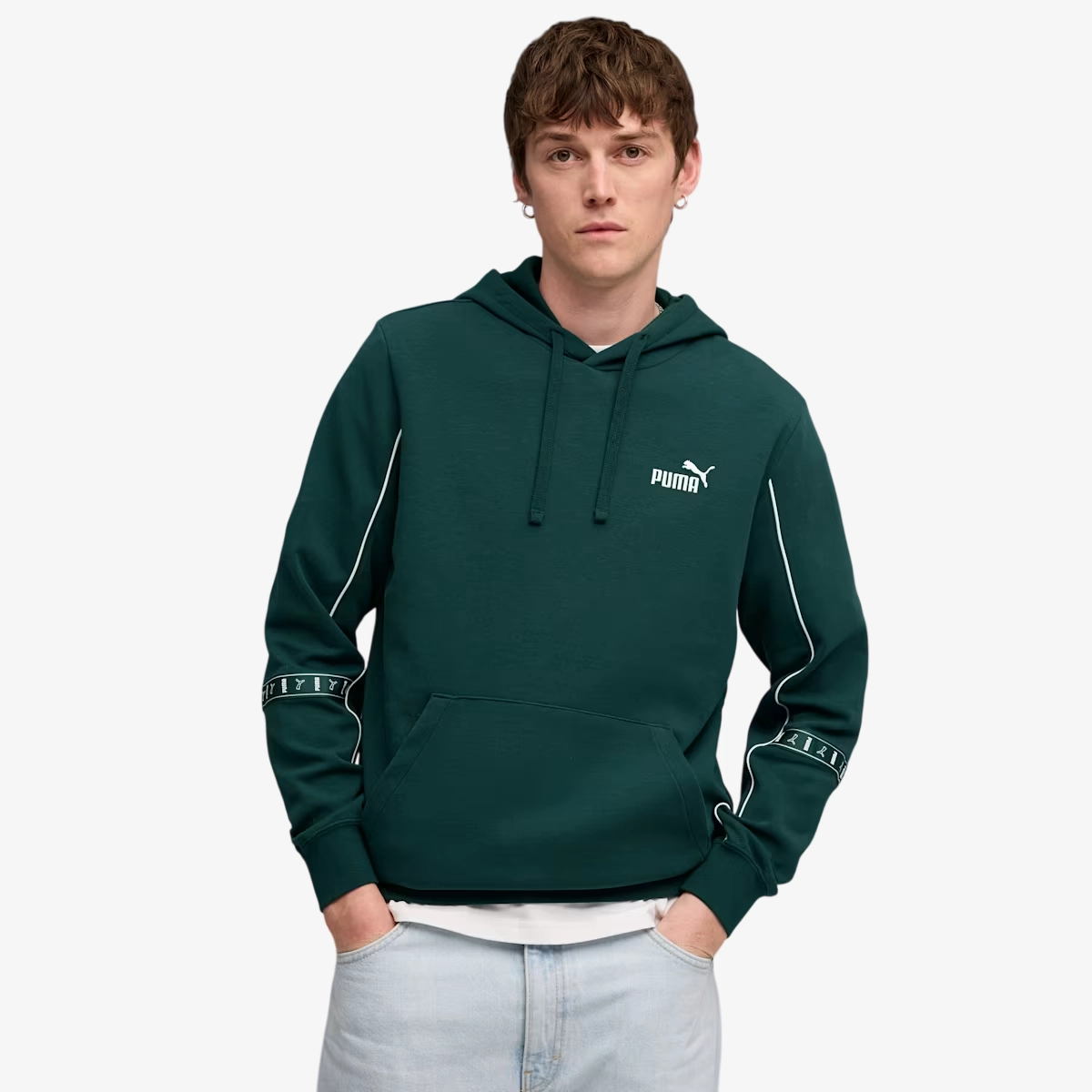 PUMA ESS TAPE LAYOUT HOODIE DK