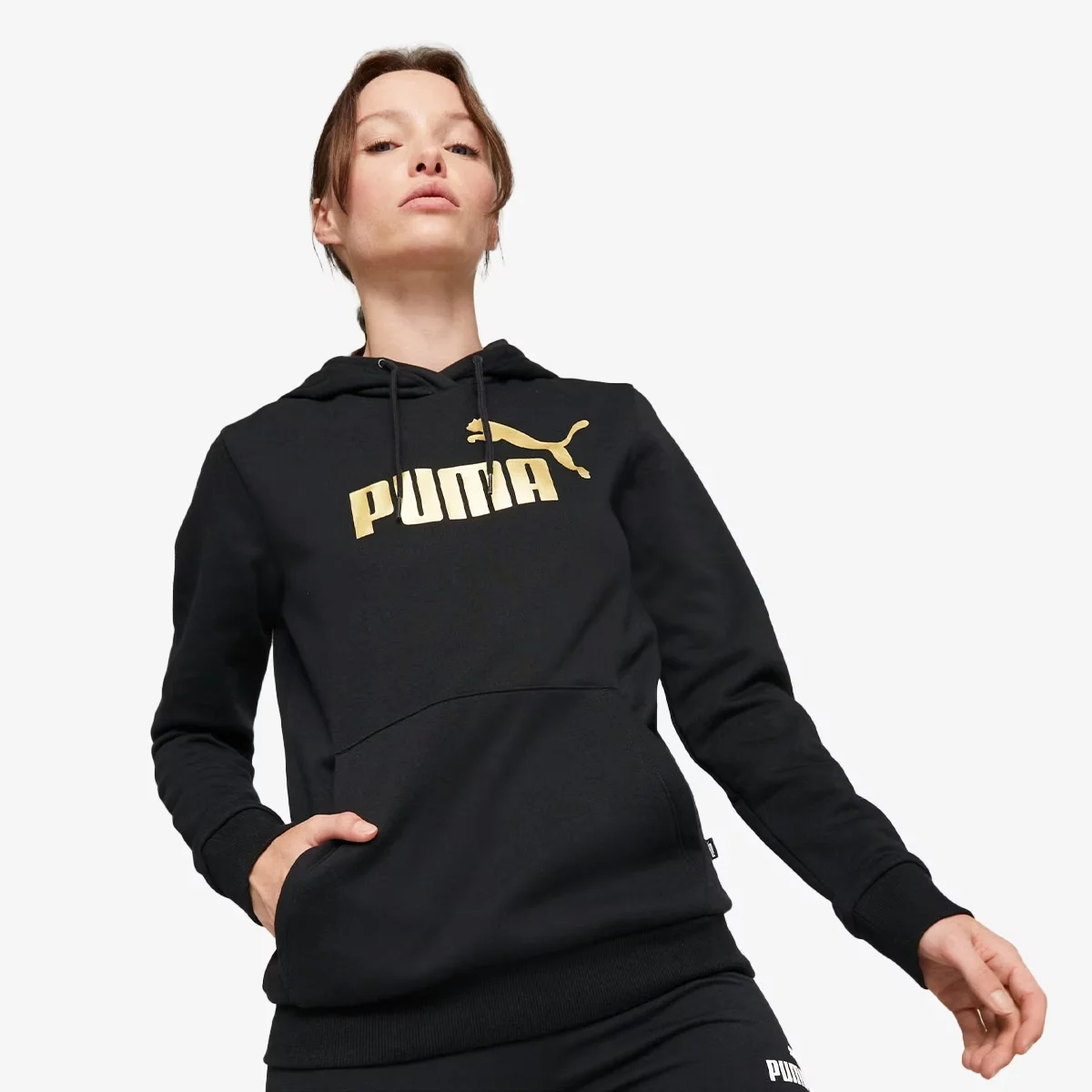 PUMA ESS+ Metallic Logo Hoodie FL