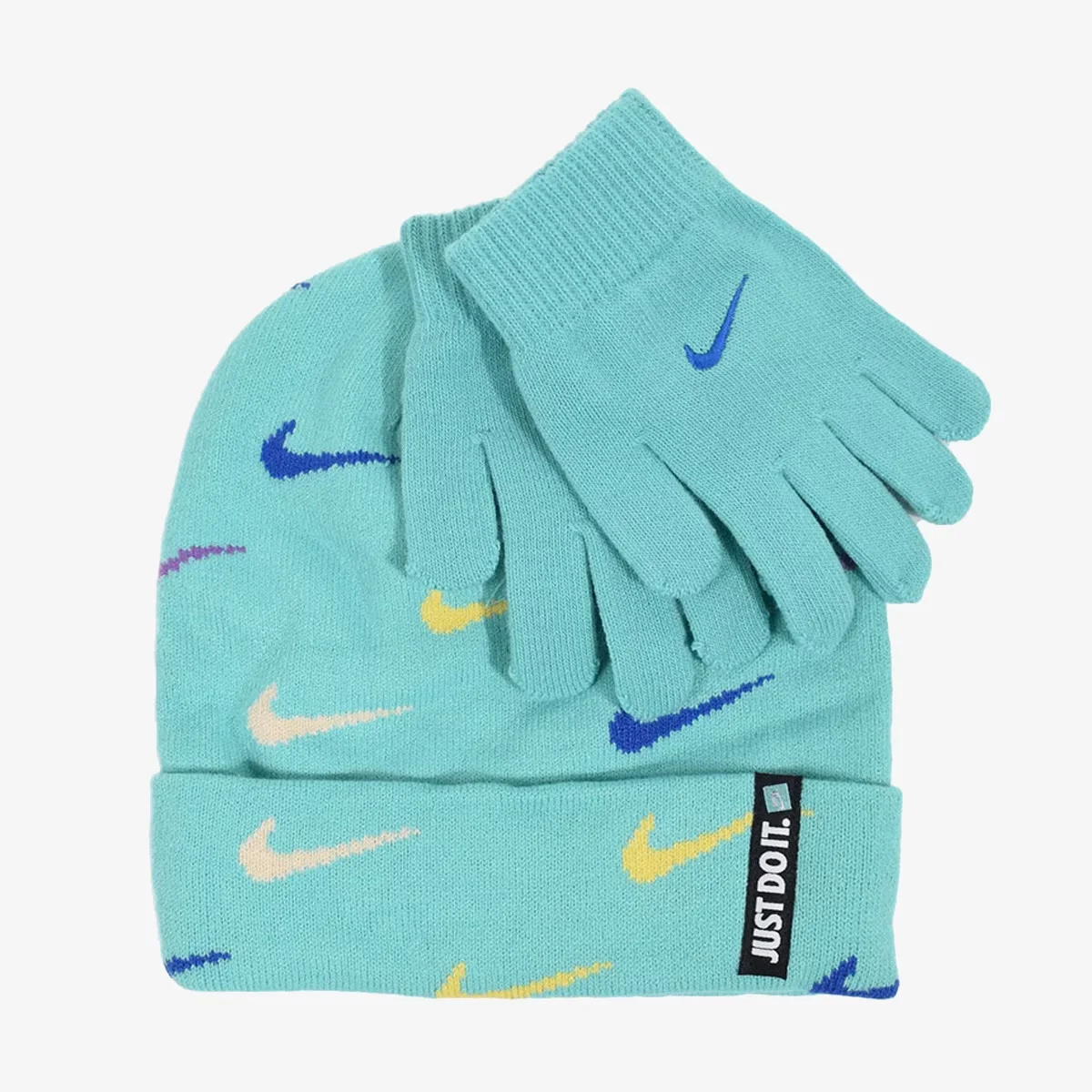 SWOOSH REPEAT BEANIE SET