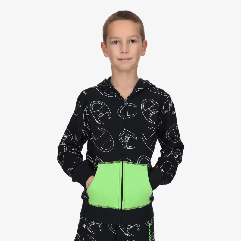 BOYS ALL OVER FULL ZIP HOODY