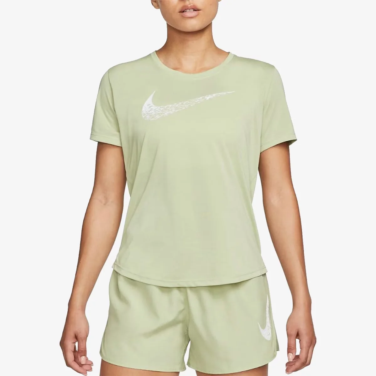 W NK SWOOSH RUN SS TOP