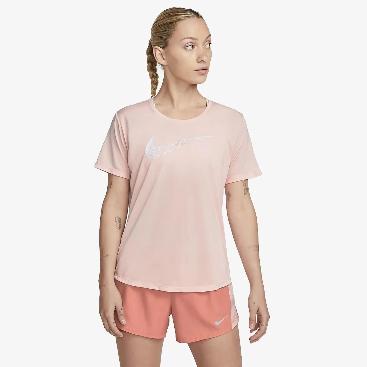 W NK SWOOSH RUN SS TOP