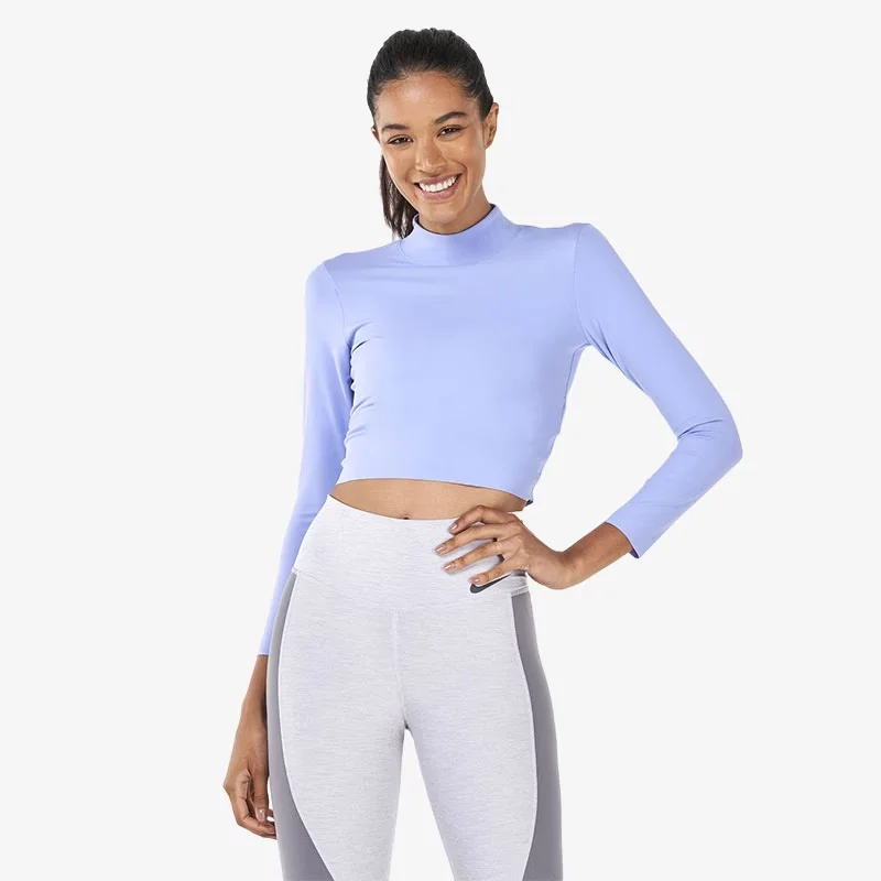 W NY DF LUXE L/S CROP TOP OD