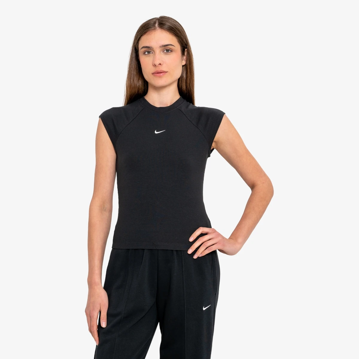 W NSW CHILL KNIT RIB SS TOP
