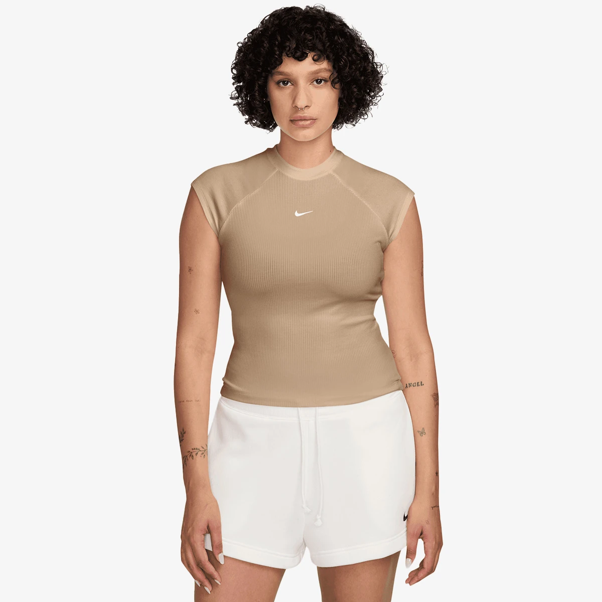 W NSW CHILL KNIT RIB SS TOP