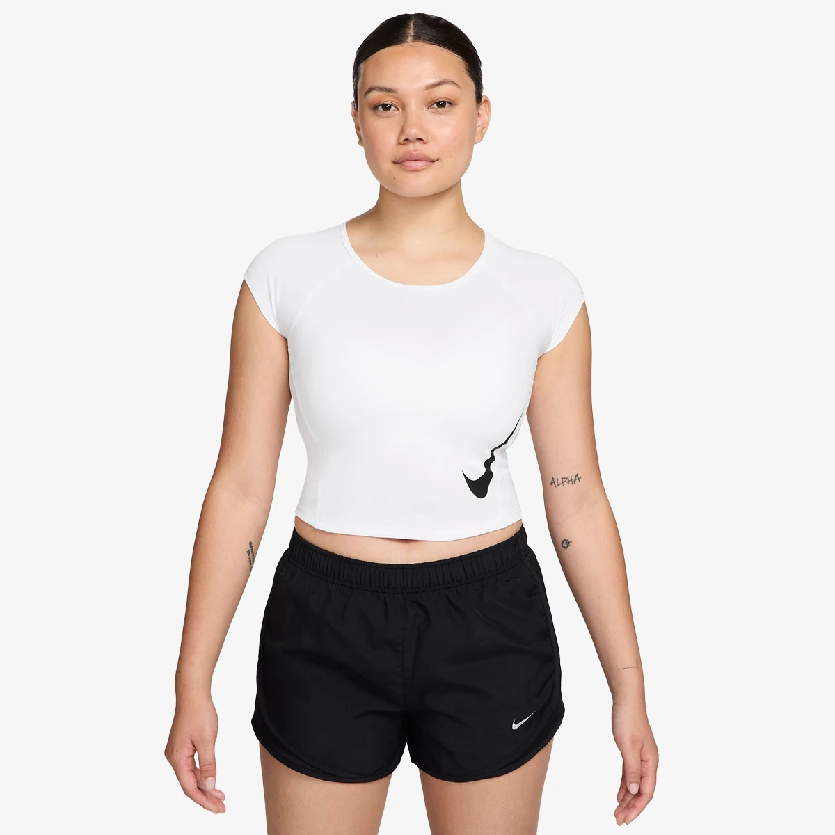 W NK TEMPO SWOOSH RUN DF SS