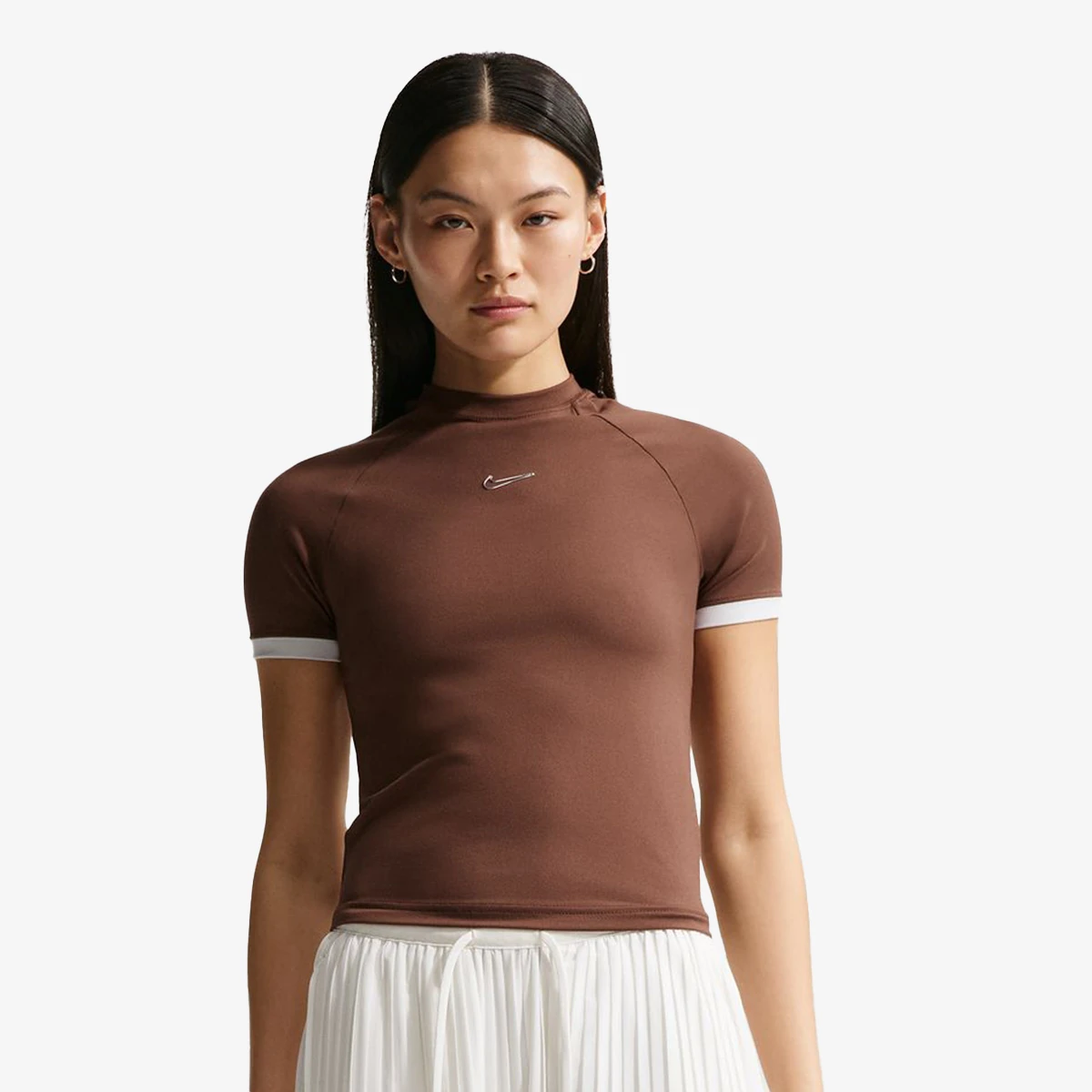 W NK SS FITTED TOP GLS