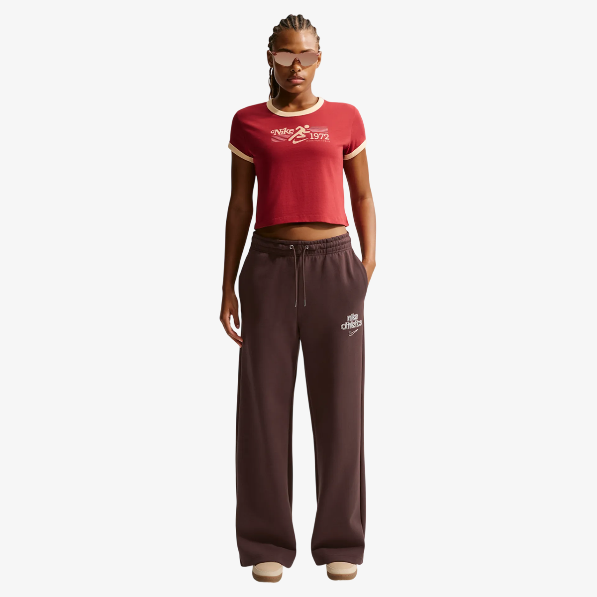 W NK PHNX FLC HR PANT WD GLS